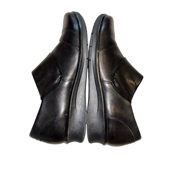 Clarks Collection Soft Cushion Leather Shoe Slip On Women 8.5 W Black‎ - Picture 8 of 9